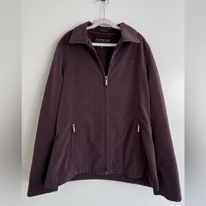 London Fog Towne Collection Womens Chocolate Brown Jacket